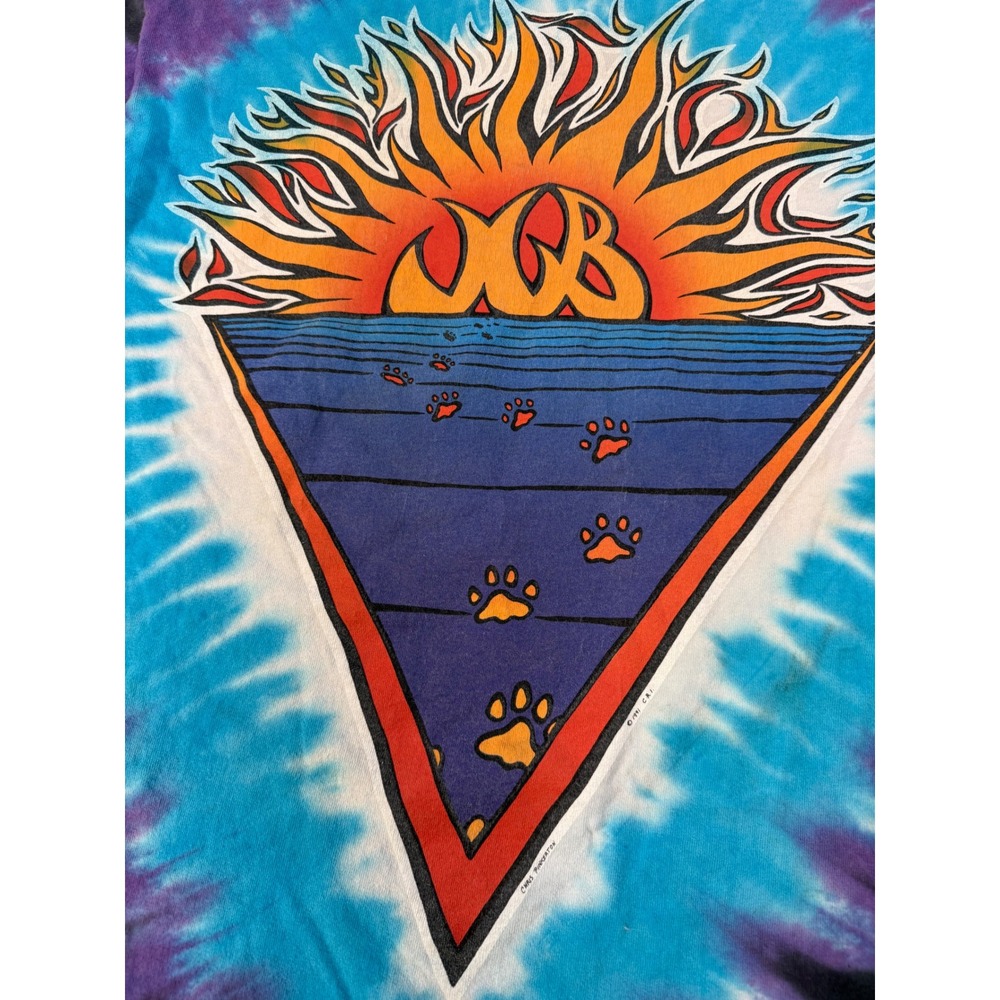 Vintage Jerry Garcia Band Shirt Chris Pinkerton Grateful Dead Mens L 90s Tie Dye - Picture 7 of 8